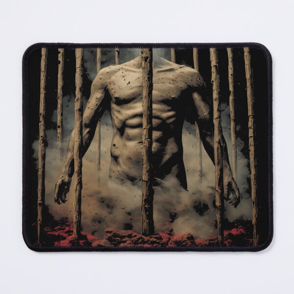 Item preview, Burning Human Figure – Dark Ash Horror Art (BLACK) designed and sold by MorbidDreams.