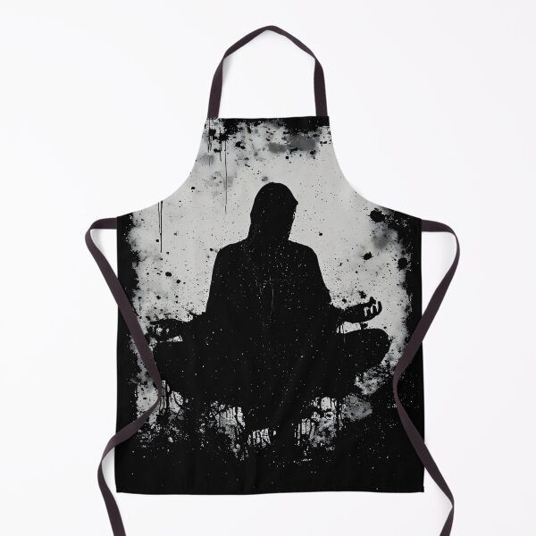 Item preview, Dark Meditation Silhouette Shadow Figure Spiritual Abstract Art (BLACK) designed and sold by MorbidDreams.