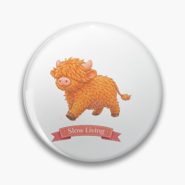 Item preview, Slow Living – Highland Cow designed and sold by Creative and Humorous Arts.
