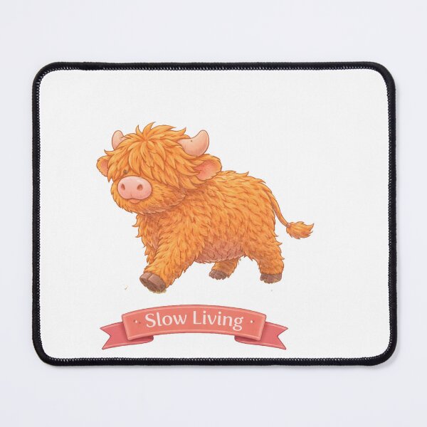 Item preview, Slow Living – Highland Cow designed and sold by Creative and Humorous Arts.