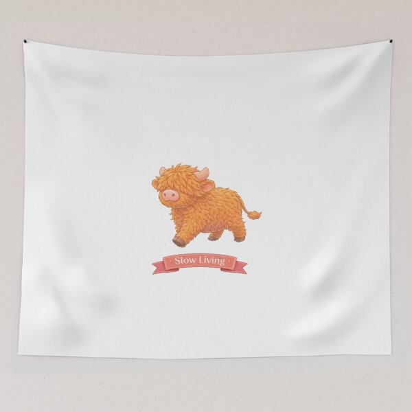 Item preview, Slow Living – Highland Cow designed and sold by Creative and Humorous Arts.