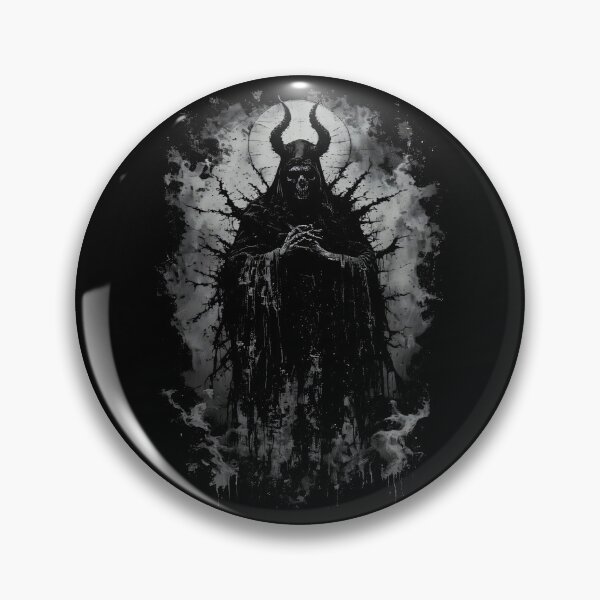 Item preview, Horned Grim Reaper Dark Gothic Demon Occult Art (BLACK) designed and sold by MorbidDreams.