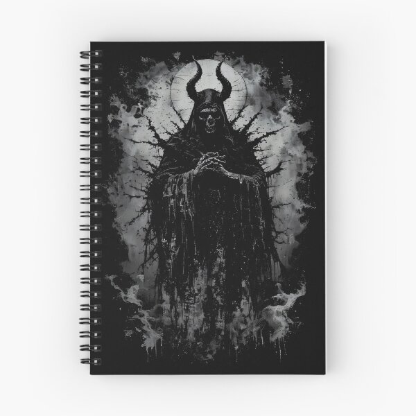 Item preview, Horned Grim Reaper Dark Gothic Demon Occult Art (BLACK) designed and sold by MorbidDreams.