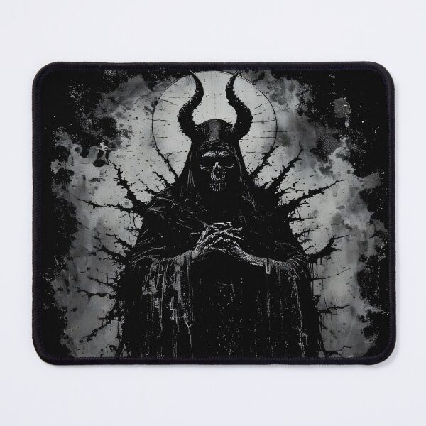 Item preview, Horned Grim Reaper Dark Gothic Demon Occult Art (BLACK) designed and sold by MorbidDreams.