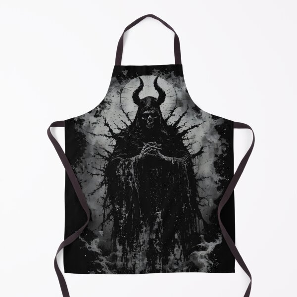 Item preview, Horned Grim Reaper Dark Gothic Demon Occult Art (BLACK) designed and sold by MorbidDreams.