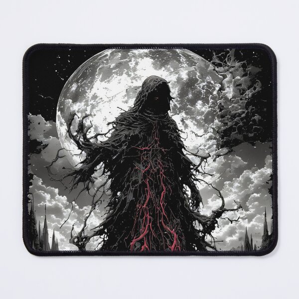 Item preview, Bloodroot Grim Reaper Dark Gothic Full Moon Occult Art (BLACK) designed and sold by MorbidDreams.