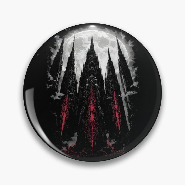 Item preview, Blood Cathedral Gothic Horror Full Moon Dark Fantasy Art (BLACK) designed and sold by MorbidDreams.