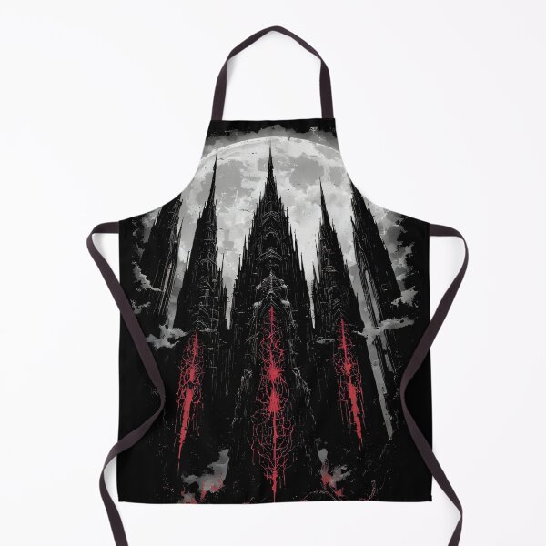 Item preview, Blood Cathedral Gothic Horror Full Moon Dark Fantasy Art (BLACK) designed and sold by MorbidDreams.