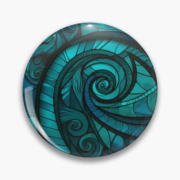 Item preview, New Zealand Māori Paua Pattern Koru Design 878 designed and sold by GrinGalore.
