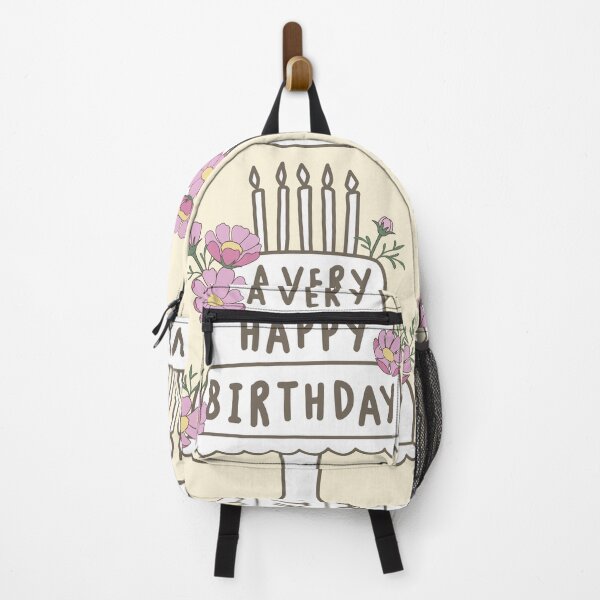 Item preview, floral birthday cake illustrate on pastel yellow designed and sold by storieslanguage.