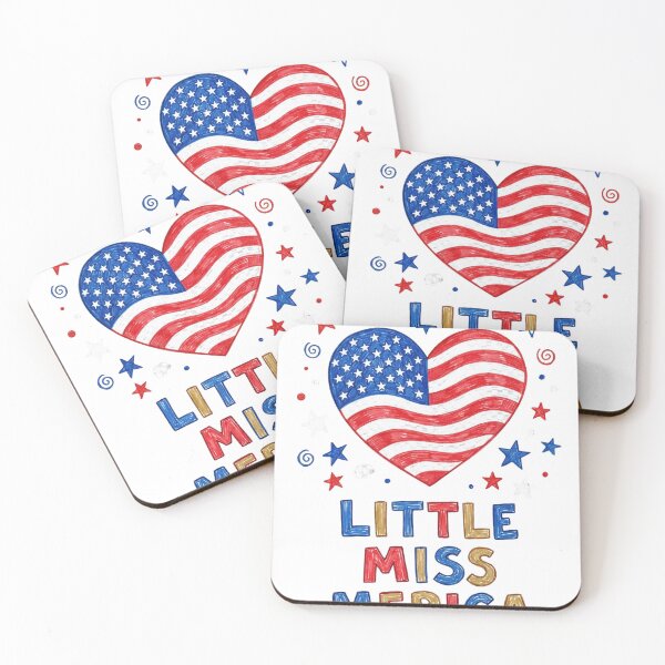 Item preview, Little Miss Merica Patriotic Heart Design designed and sold by bbowdesign.
