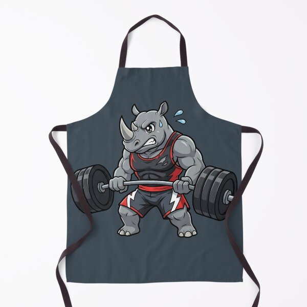 Item preview, Rhino Beast Mode Anime Gym Mascot - Powerlifting Weightlifter designed and sold by WalterAdd.