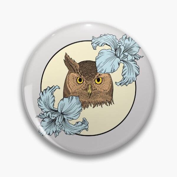 Item preview, Minimalistic owl with flowers designed and sold by Pamelarts.
