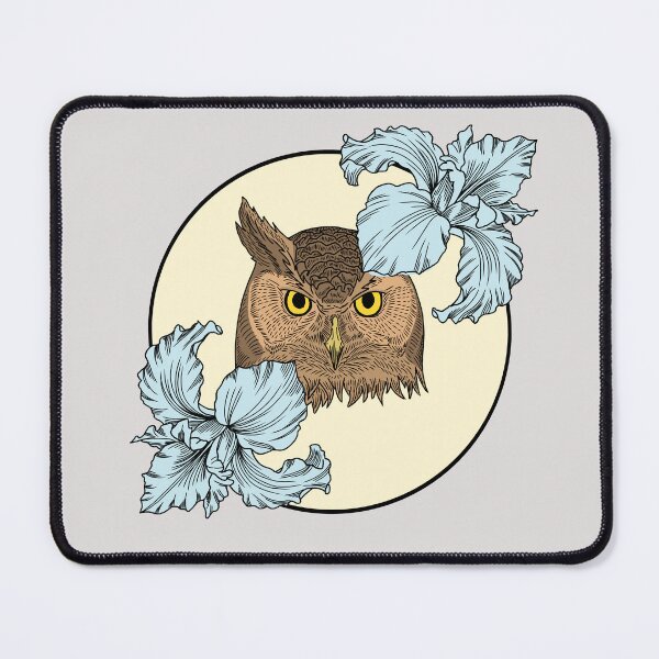 Item preview, Minimalistic owl with flowers designed and sold by Pamelarts.