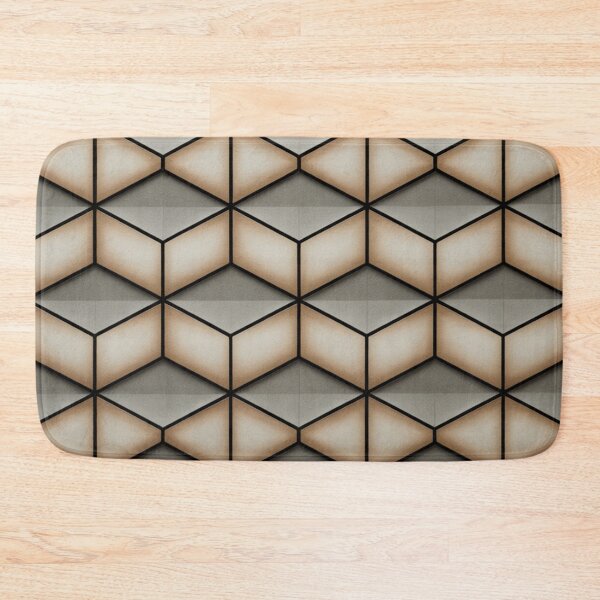 Item preview, 3D Isometric Hexagonal Cube Seamless Pattern designed and sold by Midnight Veil Designs.