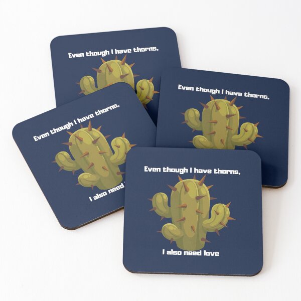 Item preview, Gentle Thorny Cactus: I Also Need Love Vector Illustration designed and sold by Wild Hare.