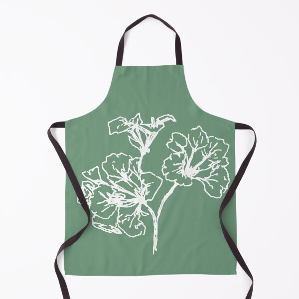 Item preview, Flowers, Line Drawing Symmetric Minimalist Aesthetic Natural Design Mint Green designed and sold by SWSandraWechner.