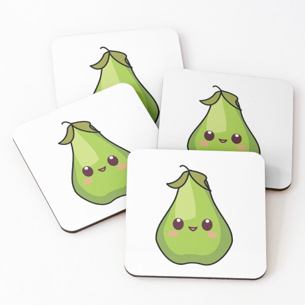Item preview, Cute Kawaii Pear Sticker | Adorable Smiling Fruit Character designed and sold by randomblink.