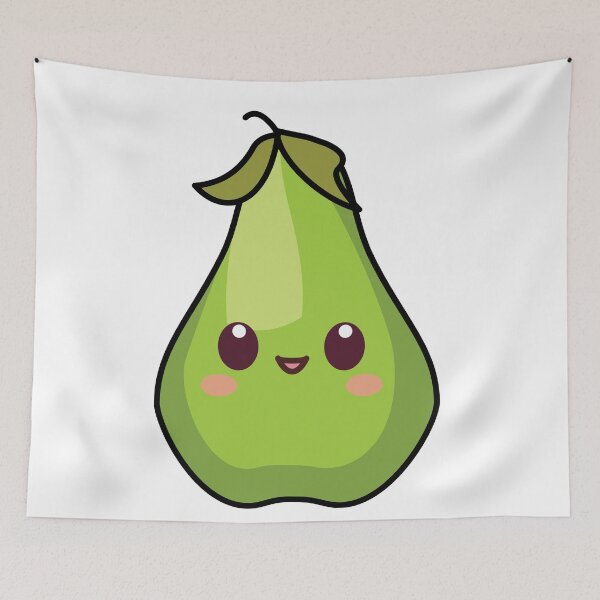 Item preview, Cute Kawaii Pear Sticker | Adorable Smiling Fruit Character designed and sold by randomblink.