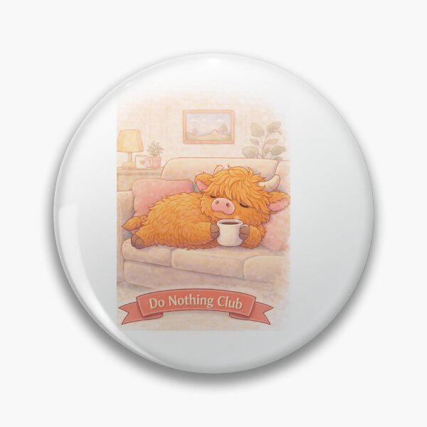 Item preview, Do Nothing Club – Highland Cow designed and sold by Creative and Humorous Arts.