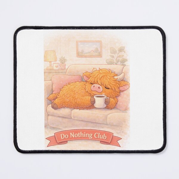 Item preview, Do Nothing Club – Highland Cow designed and sold by Creative and Humorous Arts.