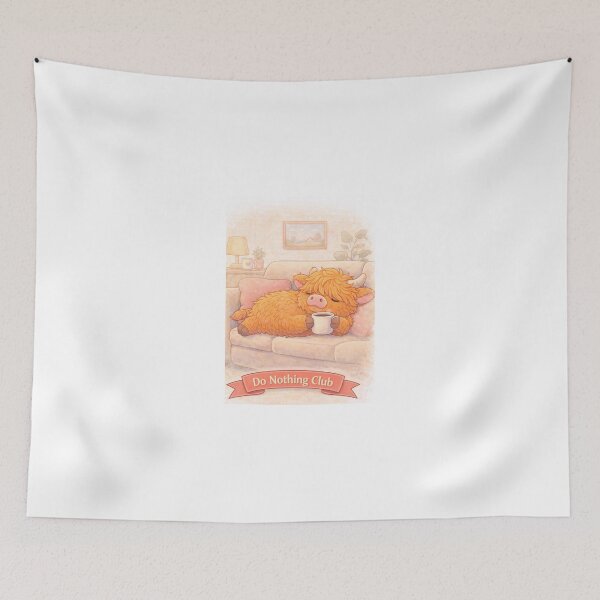 Item preview, Do Nothing Club – Highland Cow designed and sold by Creative and Humorous Arts.