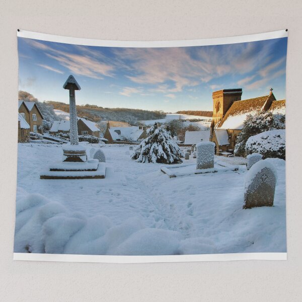Item preview, Snowshill Village Winter Scene Cotswolds Gloucestershire designed and sold by AndyEvansPhotos.