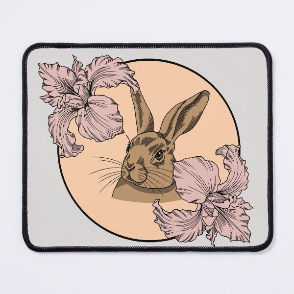 Item preview, Minimalistic bunny with flowers designed and sold by Pamelarts.