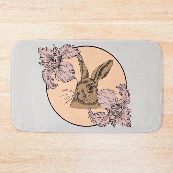 Item preview, Minimalistic bunny with flowers designed and sold by Pamelarts.