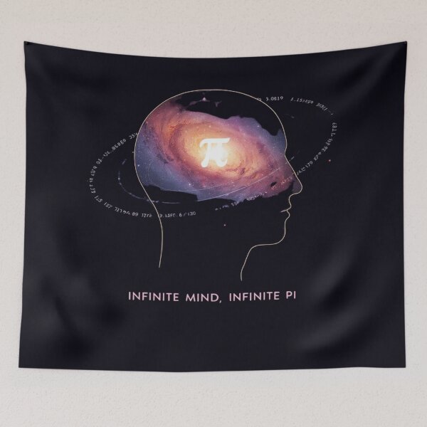 Item preview, Infinite Mind Infinite Pi – Cosmic Math Galaxy Head T-Shirt designed and sold by IronVersDesign.