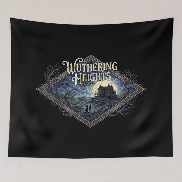 Item preview, Wuthering Heights Gothic Manor Emily Bronte Romance Art designed and sold by Fenay Designs.