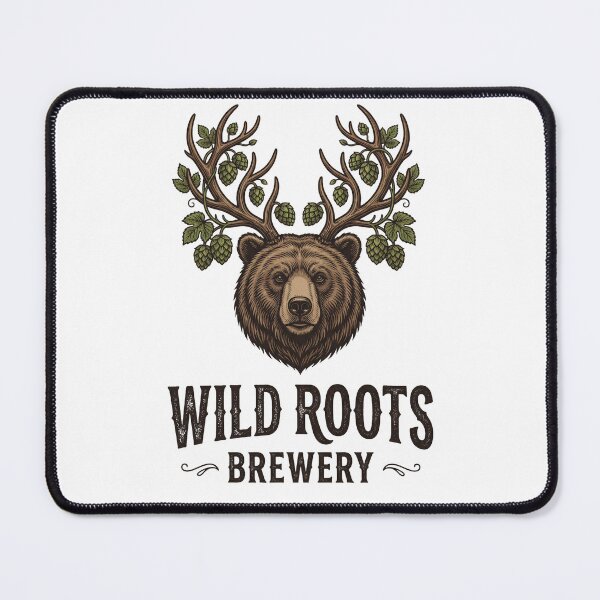 Item preview, Wild Roots Brewery Vintage Bear Logo designed and sold by Structure-Blue.