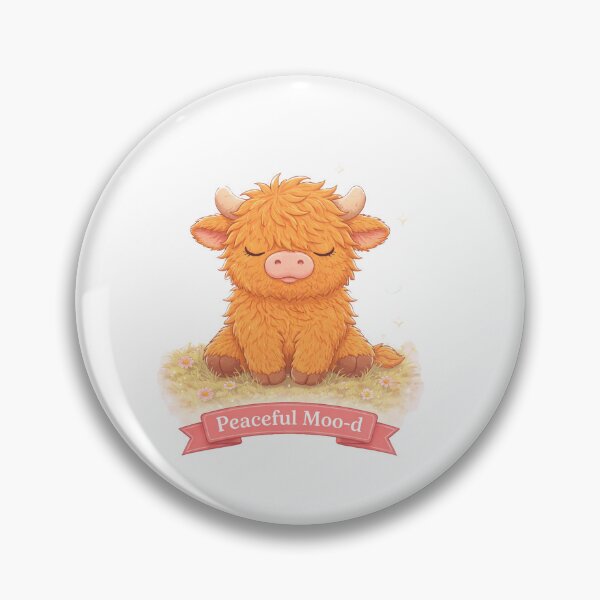Item preview, Peaceful Moo-d – Highland Cow designed and sold by Creative and Humorous Arts.