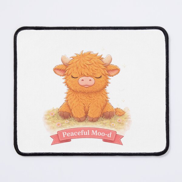 Item preview, Peaceful Moo-d – Highland Cow designed and sold by Creative and Humorous Arts.