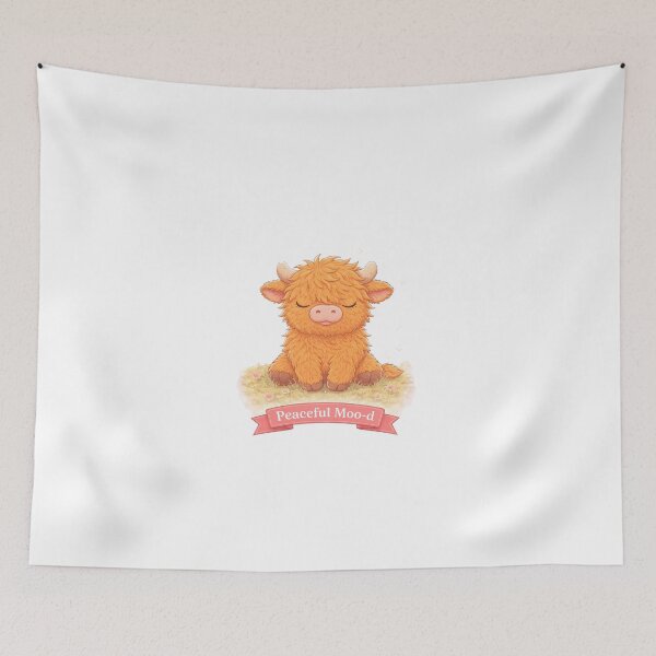 Item preview, Peaceful Moo-d – Highland Cow designed and sold by Creative and Humorous Arts.
