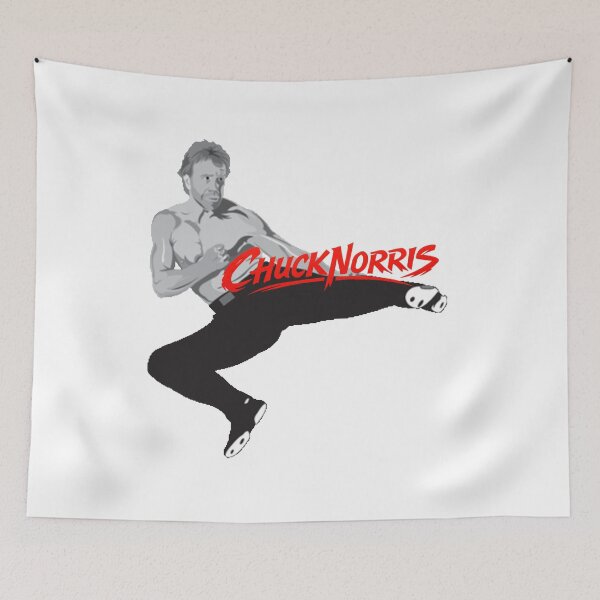 Item preview, Hommage à Chuck Norris – Art Martial Rétro Arcade – Silhouette Kick Rouge designed and sold by Wawan35200.