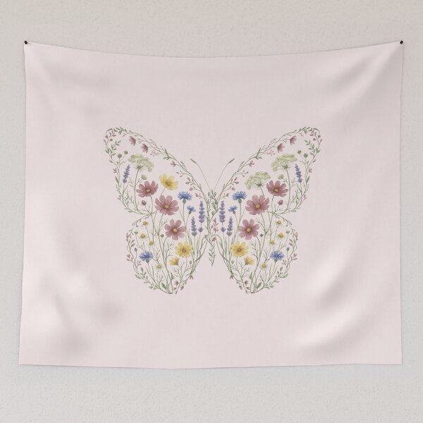 Item preview, Floral Butterfly Silhouette Nature Lover Girl Woman IV designed and sold by Lemon Pepper.