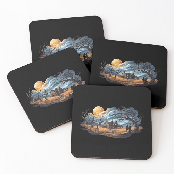 Aperçu de l'œuvre Paysage des Hauts de Hurlevent Emily Brontë Maures gothiques créée et vendue par Fenay Designs.