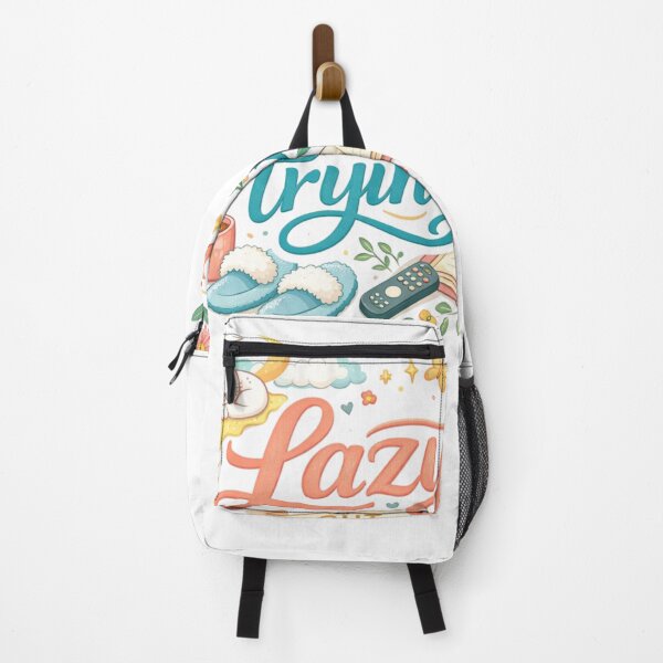 Item preview, Lazy But Trying – Cute Aesthetic Motivation Design | Cozy Chill Vibes Illustration designed and sold by Sanika arts .