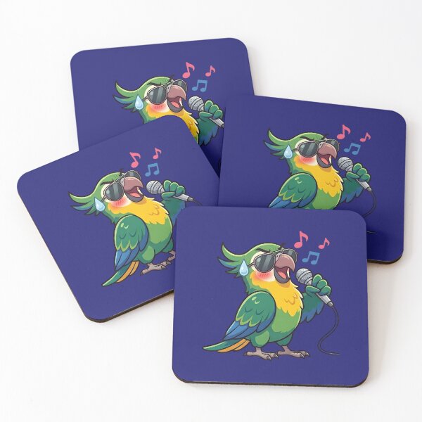 Item preview, Cool Concentrated Parrot Singing Karaoke - Anime Style Sticker & T-Shirt designed and sold by WalterAdd.