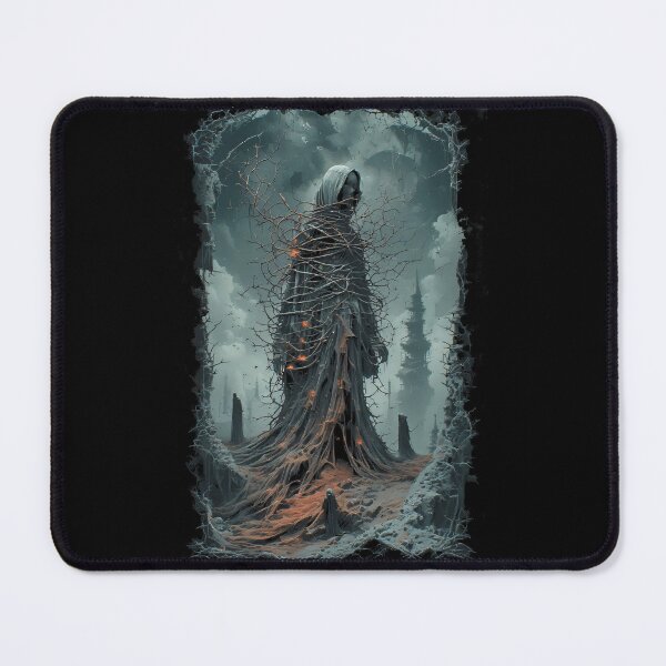 Item preview, Decaying Wraith Rooted Corpse Gothic Horror Art (BLACK) designed and sold by MorbidDreams.