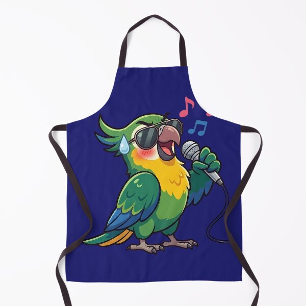 Item preview, Cool Concentrated Parrot Singing Karaoke - Anime Style Sticker & T-Shirt designed and sold by WalterAdd.