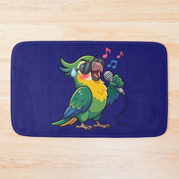 Item preview, Cool Concentrated Parrot Singing Karaoke - Anime Style Sticker & T-Shirt designed and sold by WalterAdd.