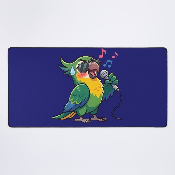 Item preview, Cool Concentrated Parrot Singing Karaoke - Anime Style Sticker & T-Shirt designed and sold by WalterAdd.