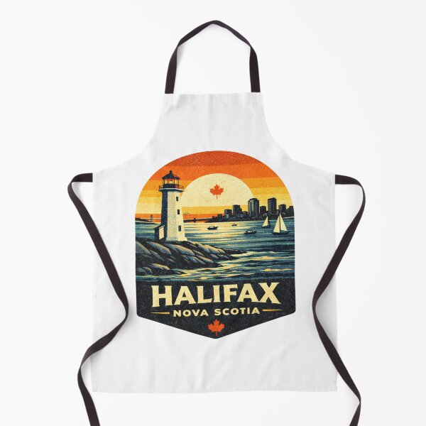 Item preview, Halifax Nova Scotia Lighthouse Sunset T-Shirt – Vintage Nautical Harbor Retro Travel Poster Design designed and sold by Globalcitytees.