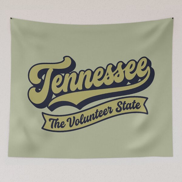 Item preview, Retro Tennessee State Pride - The Volunteer State Vintage Script designed and sold by Cozy-Old-Pub.