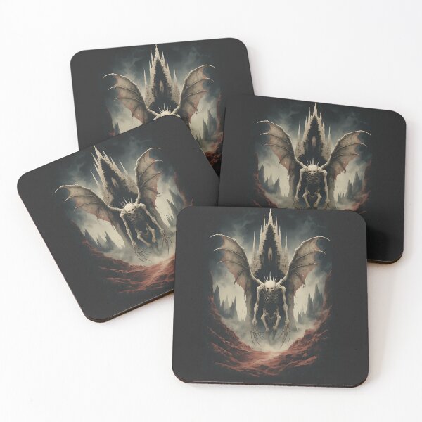 Item preview, Winged Demon Creature – Dark Horror Art (BLACK) designed and sold by MorbidDreams.