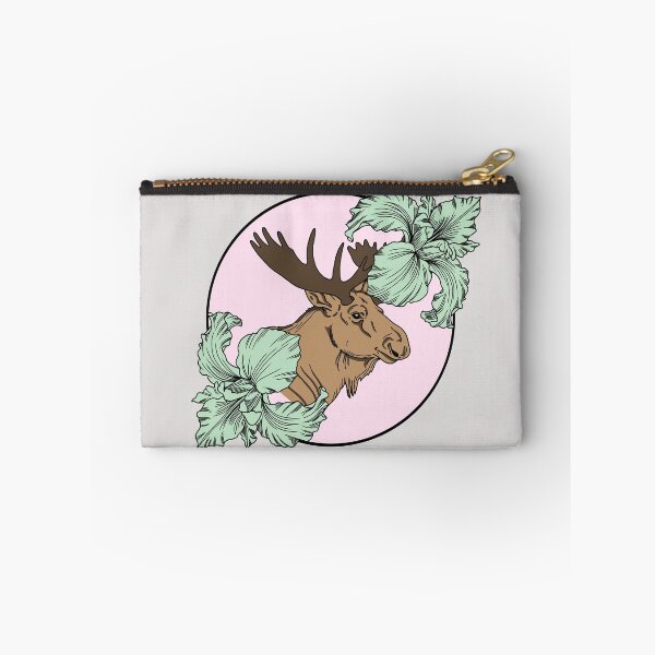 Item preview, Minimalistic moose with flowers designed and sold by Pamelarts.