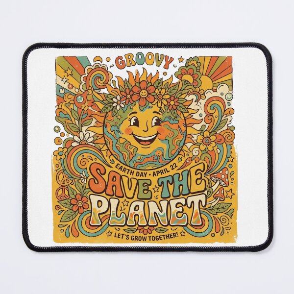 Item preview, Groovy Save The Planet Illustration designed and sold by urbinet.