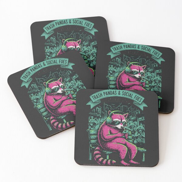 Item preview, "Trash Pandas & Social Foes" Funny Introvert Raccoon Meme designed and sold by Cipher & Soul.
